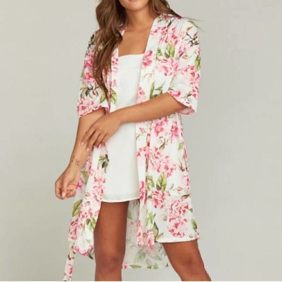 Show Me Your Mumu floral rose open front cardigan OS - Picture 1 of 13